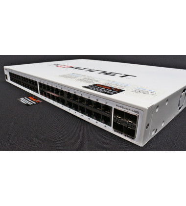 FortiSwitch 448D Switch Fortinet FortiSwitch 448D 48 Portas 10/100/1000 + 4 portas 10 GE SFP+ Gerenciável Camada 2 e 3 envio imediato