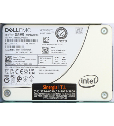 SSD 1.92TB SATA para Servidor Dell PowerEdge T330 original genuíno