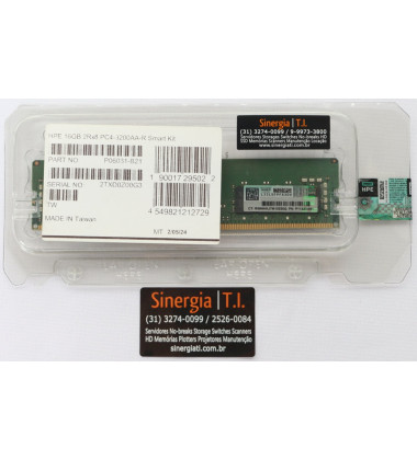 Memória RAM 16GB para Servidor HPE DL380 Gen10 Plus 2RX8 DDR4 3200MHz  Em estoque
