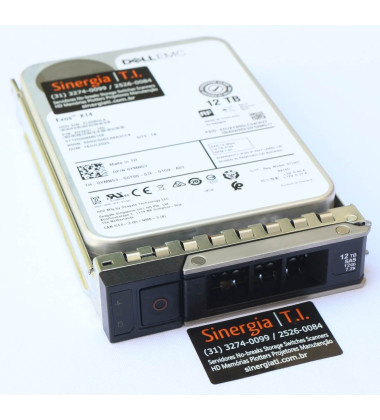 HD 12TB SAS Servidor Dell PowerEdge R650xs 12Gbps 7.2K 3,5" LFF Genuíno Pronta entrega