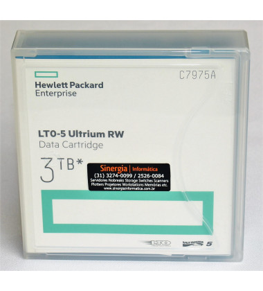 C7975A Fita dados HP Ultrium LTO-5 1.5/3TB pronta entrega