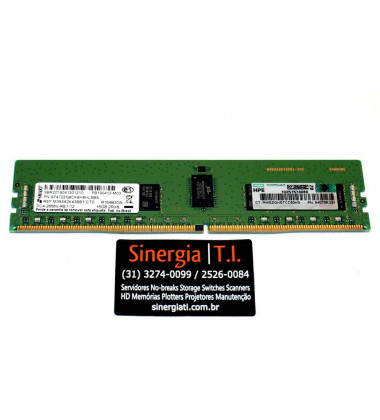 SBR2019041301210 Memória RAM HPE 16GB DDR4-2666MHz ECC Registrada para Servidor BL460c DL160 DL180 DL360 DL380 DL385 DL560 DL580 ML110 ML350 Synergy 480 Synergy 660 Gen10 em estoque