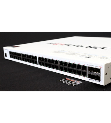 FortiSwitch 448D POE Switch Fortinet FortiSwitch 448D 48 Portas 10/100/1000 + 4 portas 10 GE SFP+ Gerenciável Camada 2 e 3 POE 370W pronta entrega