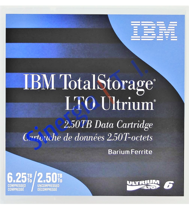 00V7590 | Fita de dados IBM Ultrium LTO-6 2.5TB/6.25TB (frente)
