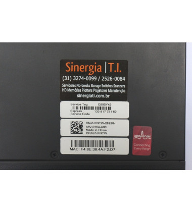0JH9TW Switch Dell PowerConnect N4032F 24 Portas SFP+ 1/10GB 2x 40Gb Portas QSFP+ Rack Em Estoque