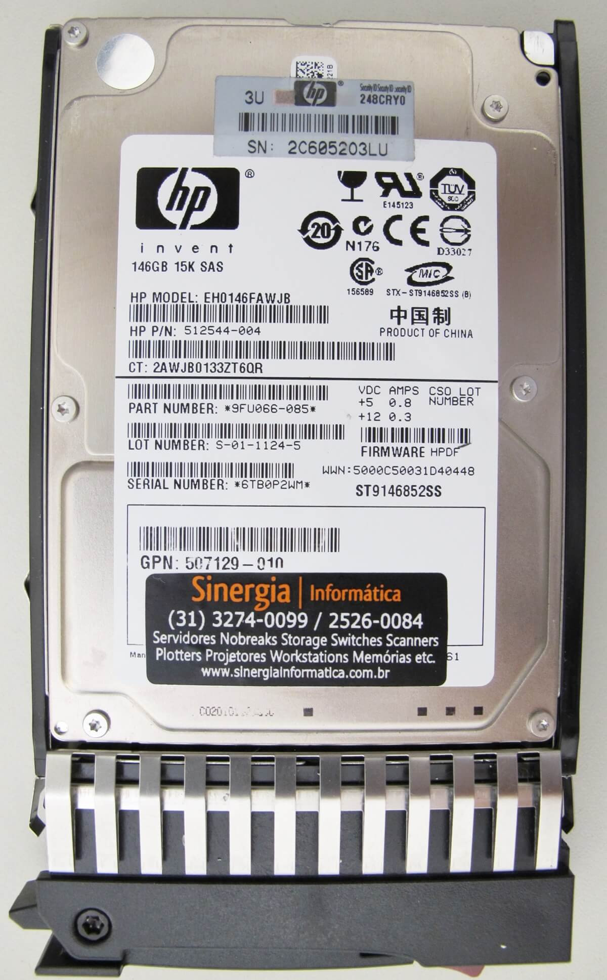 HP 653950-001 146GB 2,5" SFF 15K DP 6Gb SAS Festplatte Für ProLiant G8