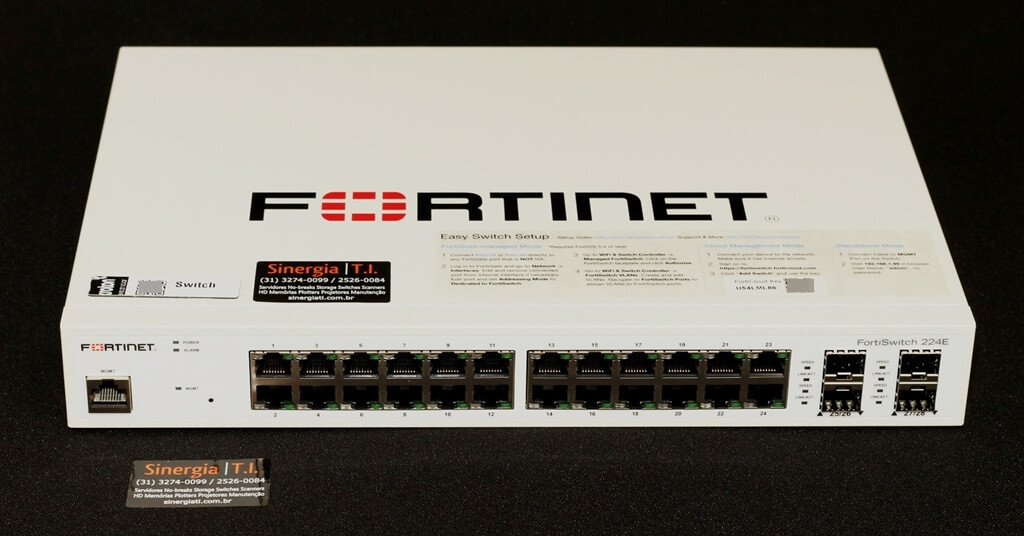 FortiSwitch 224E | Switch Fortinet FortiSwitch 224E 24 Portas 10/100 ...