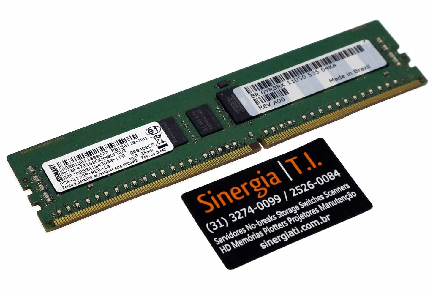 Memória RAM Dell 8GB para Servidor FC630 PC4 2Rx8 DDR4 2133MHz pronta entrega