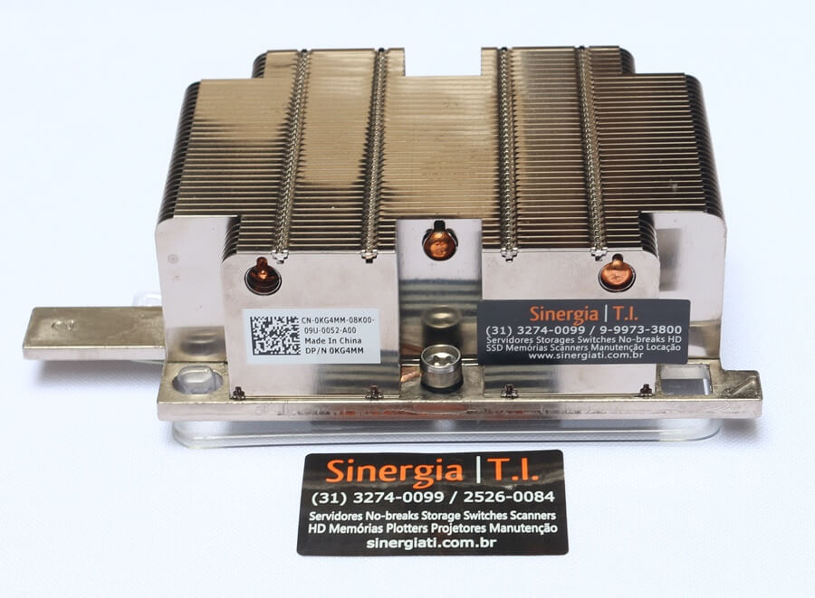 0KG4MM Dissipador Heat Sink Dell 2nd Processador Pronta Entrega Em Estoque