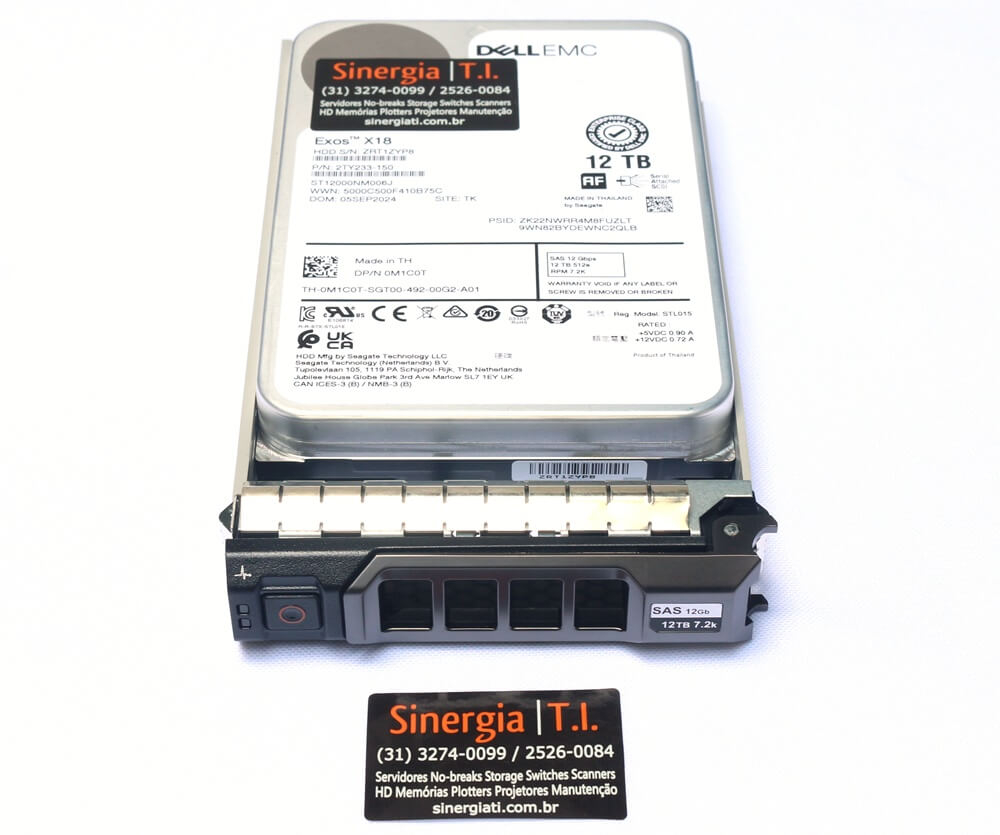 2TY233-150 HD Exos X18 12TB SAS 12Gbps 7.2K 3,5" LFF 512e Genuíno Em Estoque Preço 2TY233-150 HD Exos X18 12TB SAS 12Gbps 7.2K 3,5" LFF 512e Genuíno Em Estoque Preço