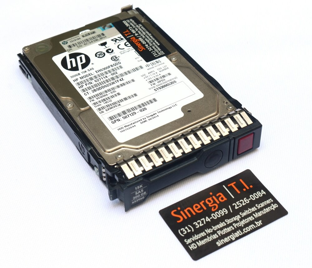 HD 300GB SAS 15K RPM 2,5" Servidor DL380 Gen8 Em Estoque Preço HD 300GB SAS 15K RPM 2,5" Servidor DL380 Gen8 Em Estoque Preço