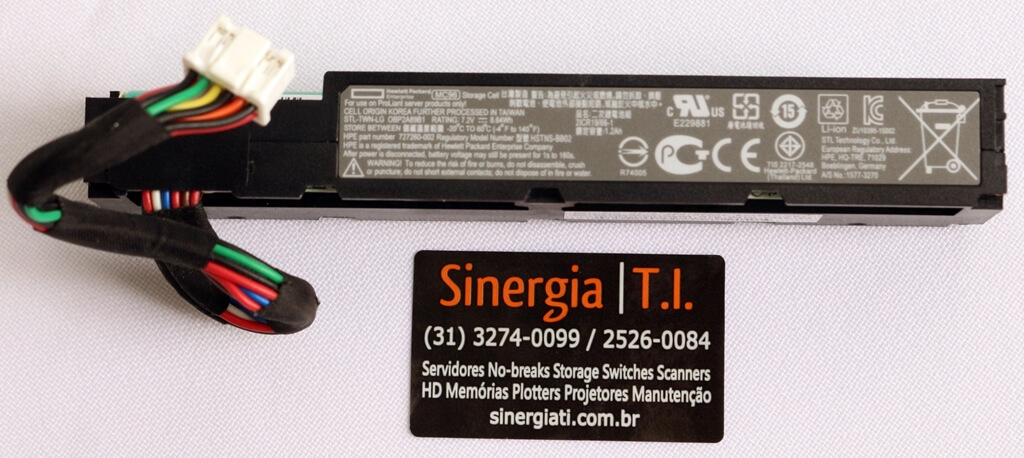 876850-001 Bateria de armazenamento inteligente HPE 96W 145mm Gen9 e Gen10 pronta entrega