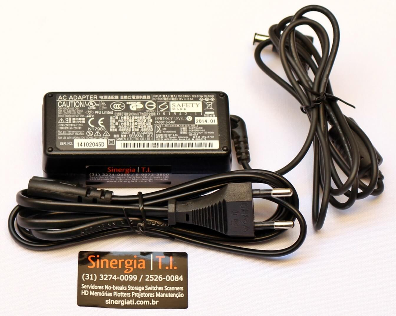 Fonte Original AC Adapter para Scanner Fujitsu modelo iX500 SV600 iX1400 iX1500 iX1600 S500 S510 - PN: PA03010-6461 PA03010-6683pronta entrega