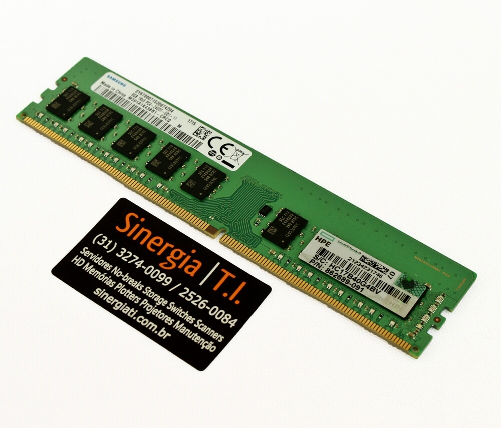 862974-B21 Memória HPE 8GB (1x8GB) Single Rank x8 DDR4-2400 preço