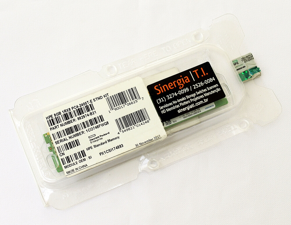 Memória RAM 8GB para Servidor HPE ML30 Gen9 envio imediato