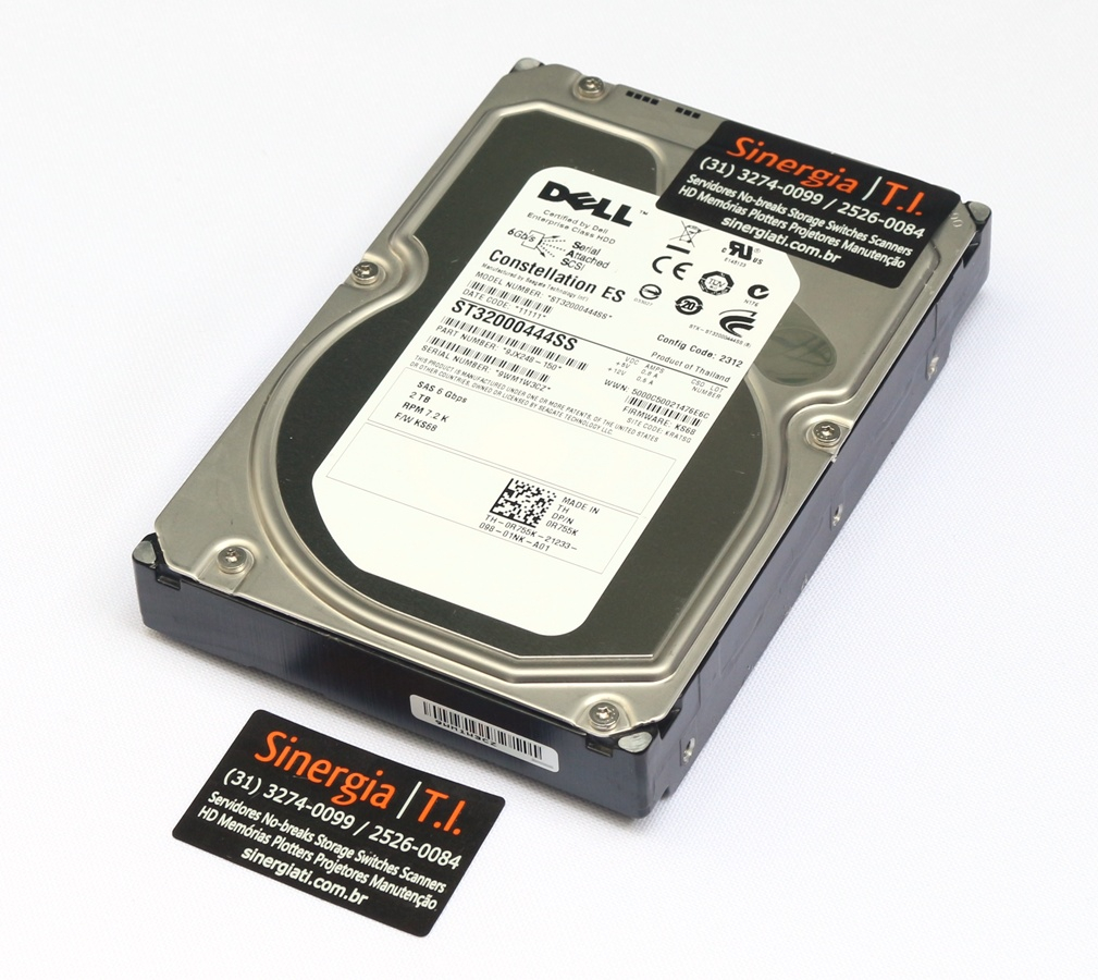 HD 2TB 7.2K RPM SAS 6Gbps 3.5" Pronta Entrega Envio Imediato