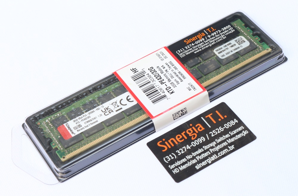 Mem&oacute;ria Kingston 32GB DDR4 ECC 2RX4 Pronta Entrega Envio Imediato