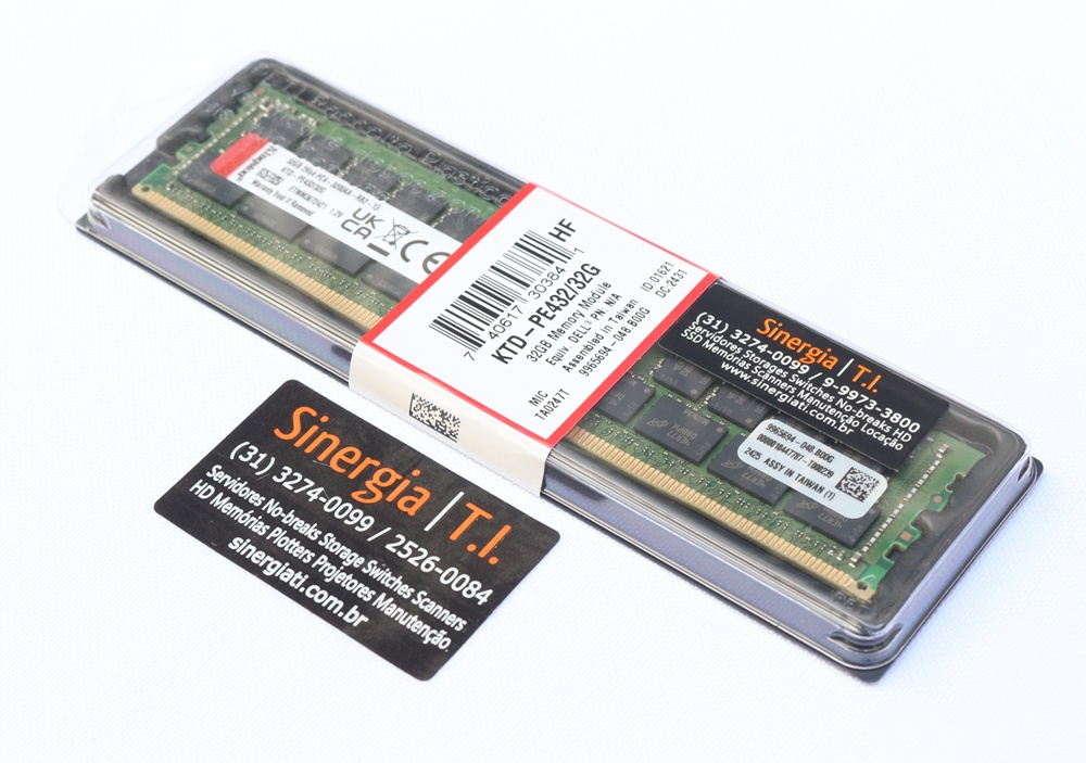 Mem&oacute;ria Kingston 32GB DDR4 3200MTps 288pin Em Estoque Pre&ccedil;o
