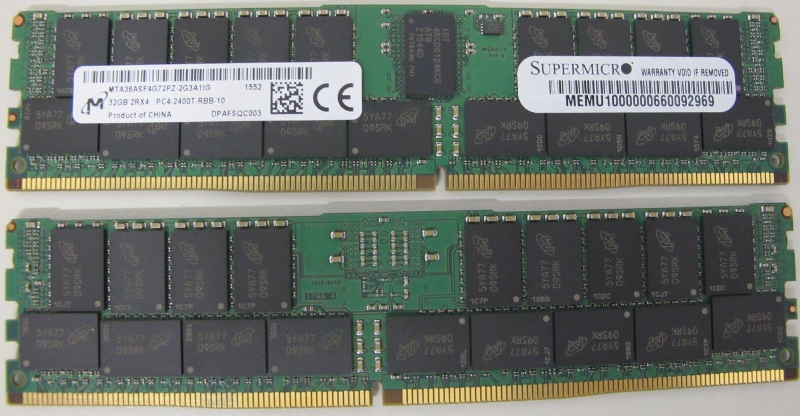 Memórias RAM de 32GB para os Servidores com Processadores Intel Xeon família V4 pronta entrega