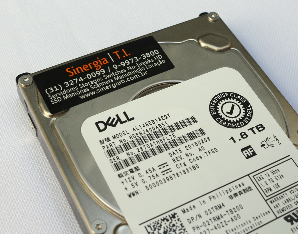 HD Dell 1.8TB SAS para Servidor PowerEdge T20 Pronta Entrega Envio Imediato