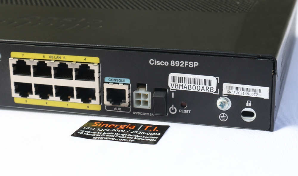 892FSP Roteador de Servi&ccedil;o Integrado S&eacute;rie 890 Cisco Seminovo Pronta Entrega Envio Imediato