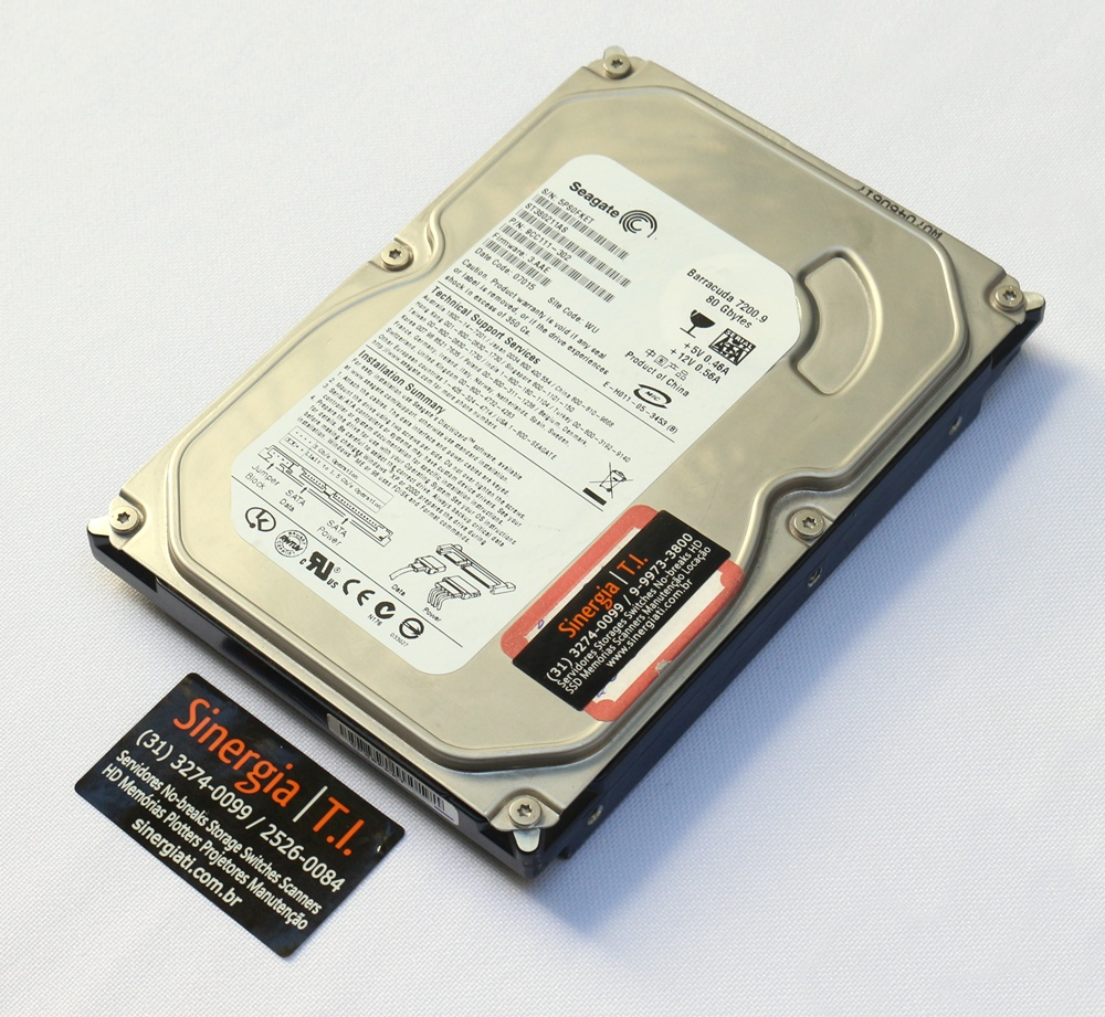 ST380211AS HD Seagate Barracuda 7200.9 80GB SATA Pronta Entrega Envio Imediato