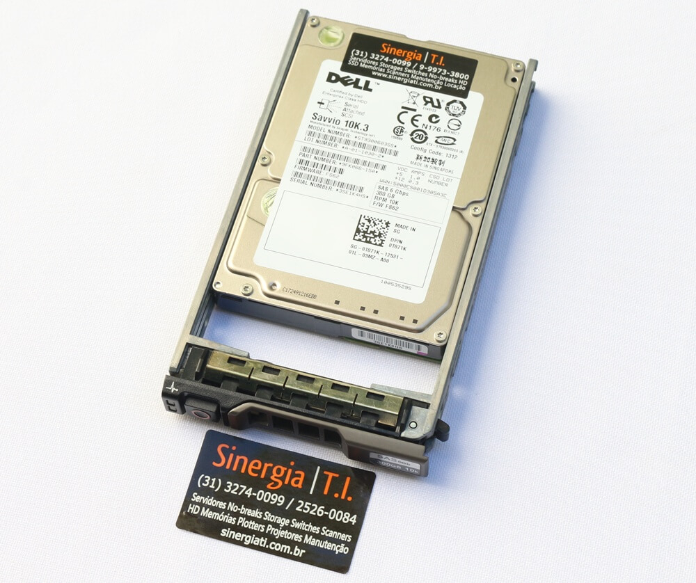 ST9300603SS HD Dell Savvio 10K.3 300GB SAS 6Gbps Pronta Entrega Envio Imediato