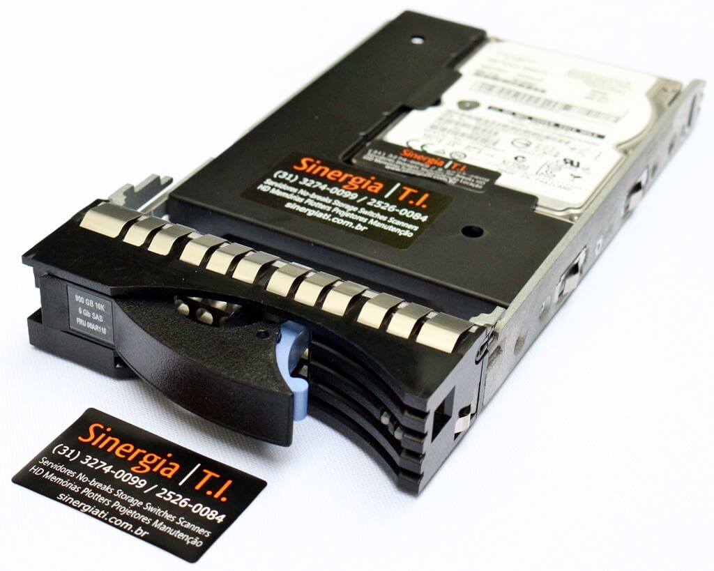 00AR118 HD IBM 900GB SAS 6 Gbps 10K RPM SFF 2.5" FRU pronta entrega