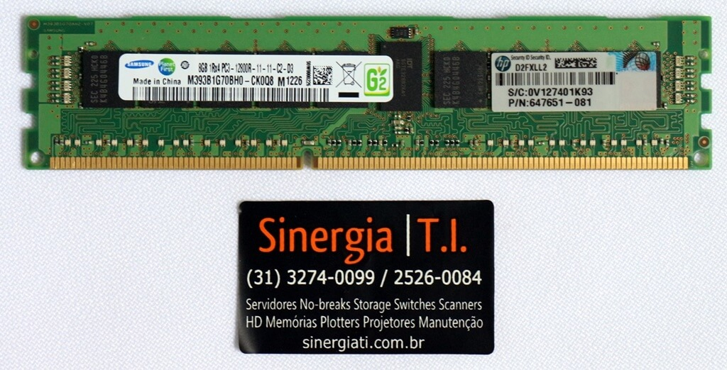 M393B1G70BH0-CK0 Memória RAM HP 8GB 1Rx4 PC3-12800R DDR3-1600 MHz ECC Registrada para Servidor DL160 DL360e DL360p DL380e DL380p DL580 ML350e ML350p Gen8 pronta entrega preço