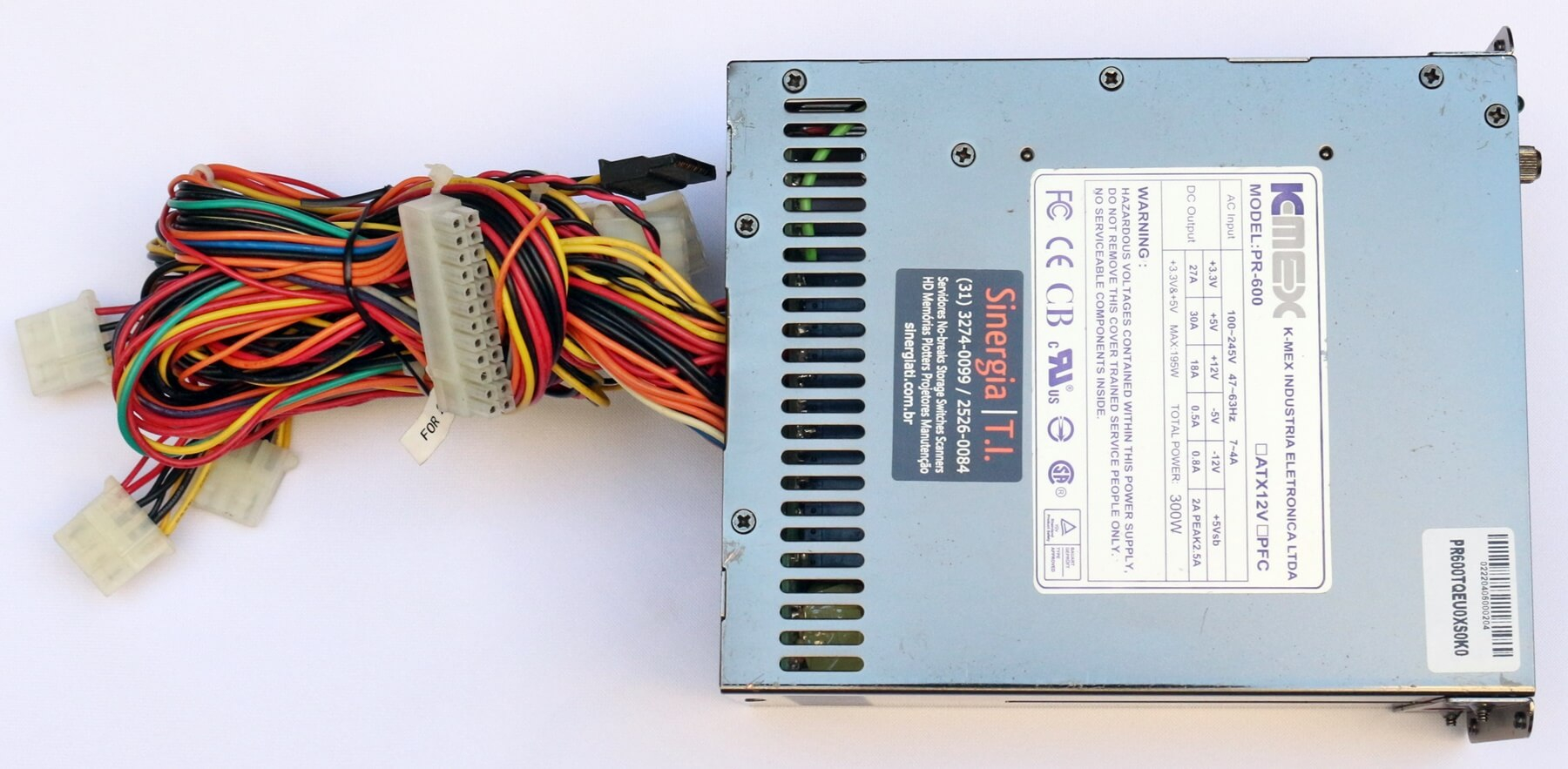 Backplane PR-600 Fonte K-MEX 300W ATX12V PFC para Servidor Model: preço