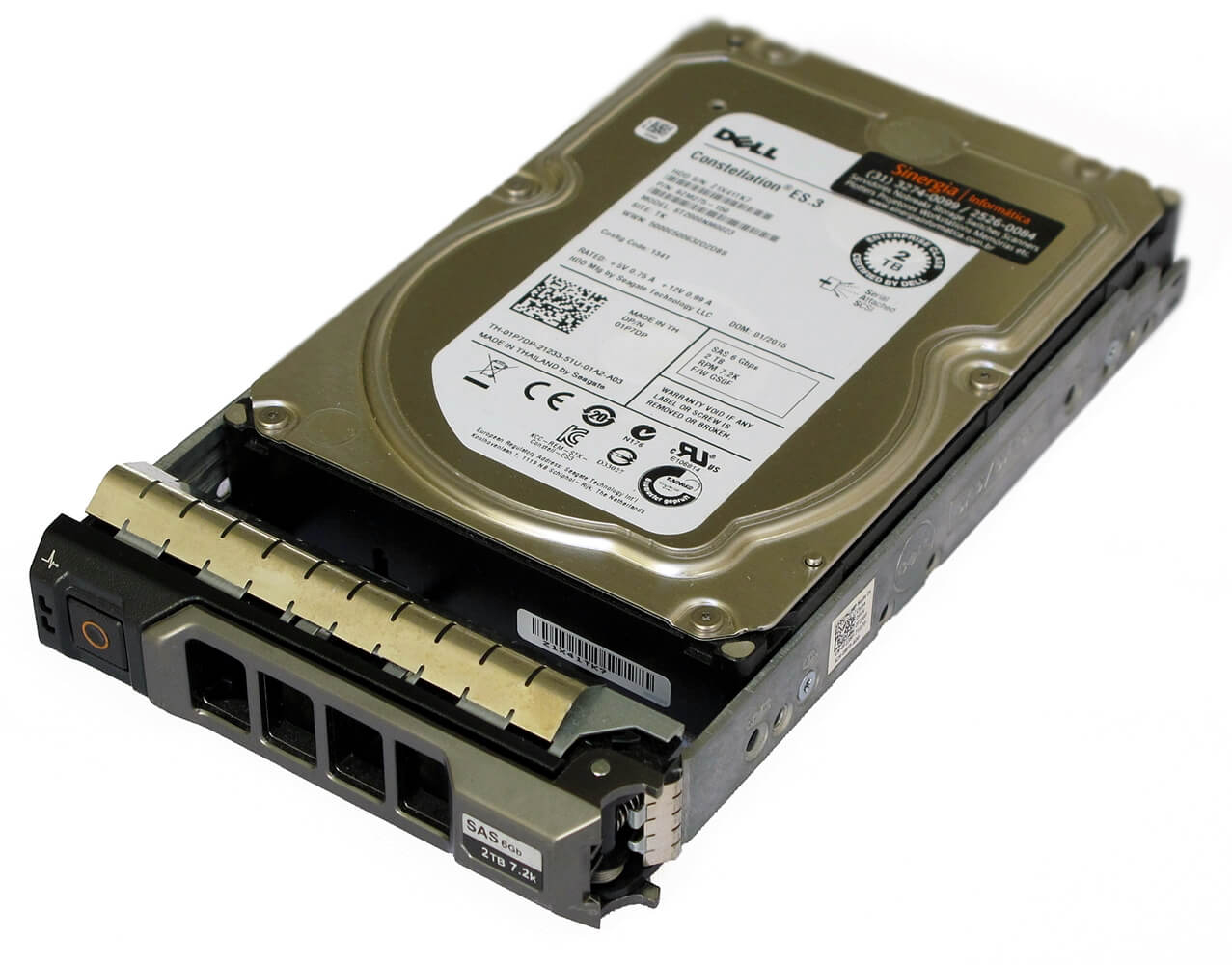 01P7DP HD Dell 2TB SAS 6 Gbps 7.2K RPM LFF 3.5" para Storage Dell MD3200 pronta entrega