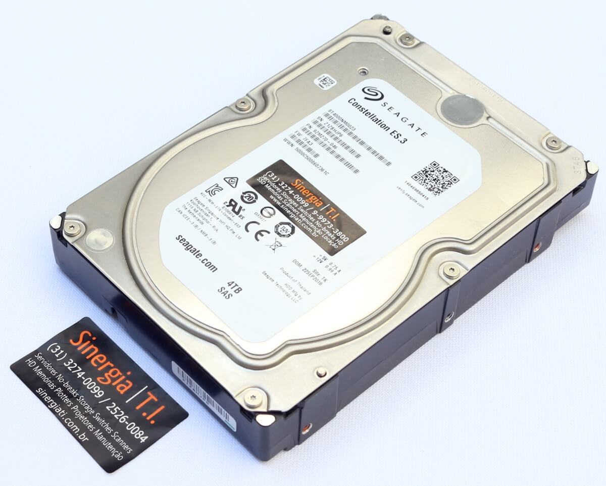 ST4000NM0023 | HD Seagate 4TB SAS 6 Gbps 7.2K RPM 3,5" 128MB Cache para Servidor estoque