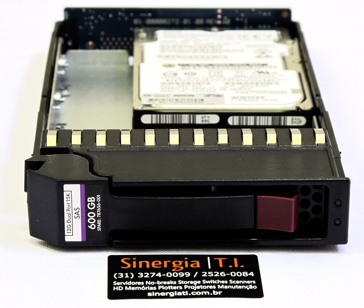 787656-001 HD HPE 600GB SAS 12 Gbps 15K RPM LFF 3,5" Enterprise Hot-Plug Storage P2000 G3 e MSA envio imediato