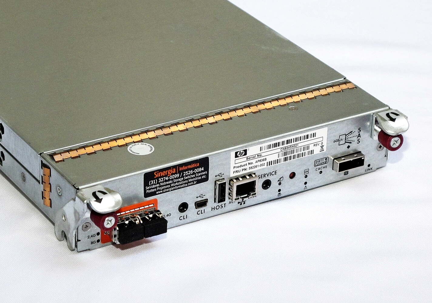 AP836B Controladora HPE MSA StorageWorks P2000 G3 Dual Port Fibre Channel 8Gb pronta entrega