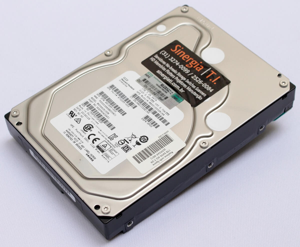 861695-002 HD HPE 1TB SATA 6G Entry 7.2K LFF 3.5" RW 1yr Wty GP/N pronta entrega