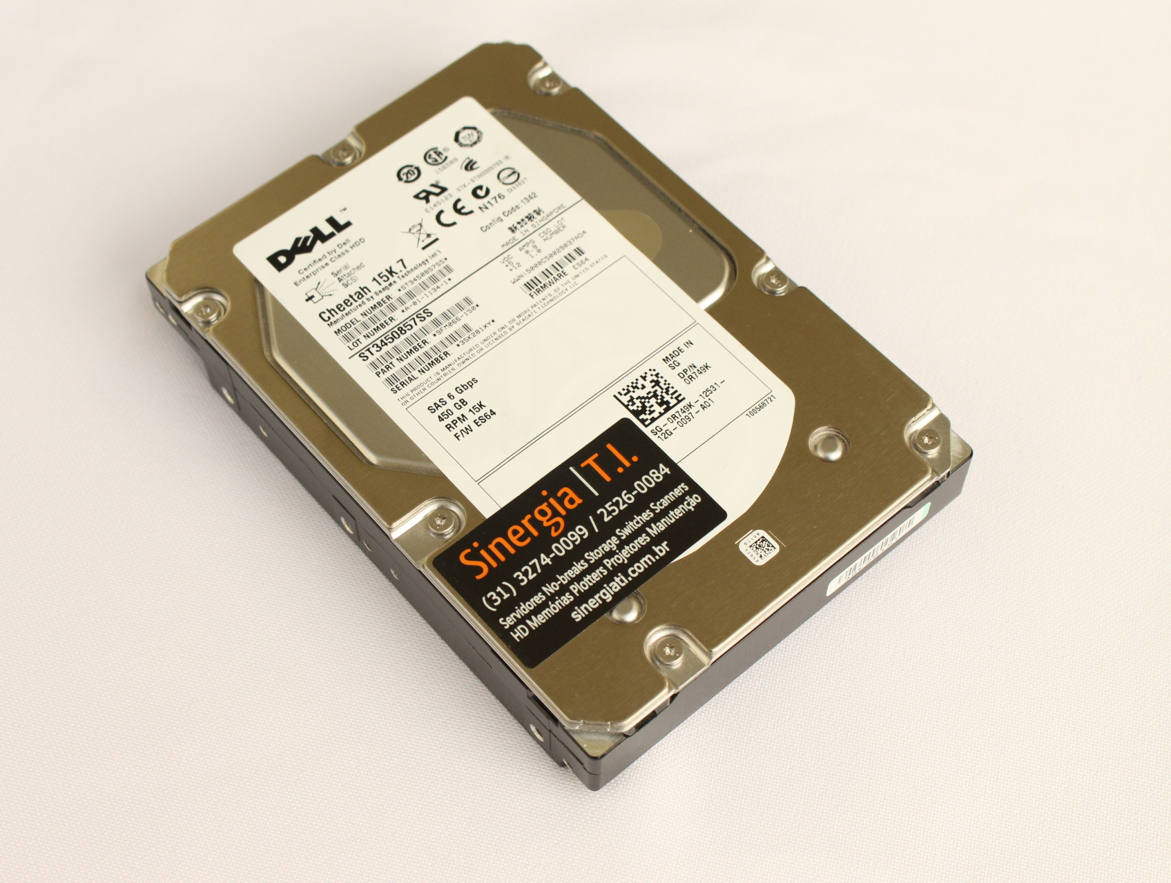 HD Dell 450GB SAS 6Gbps Cheetah para Servidor Dell T320 Pronta Entrega Envio Imediato