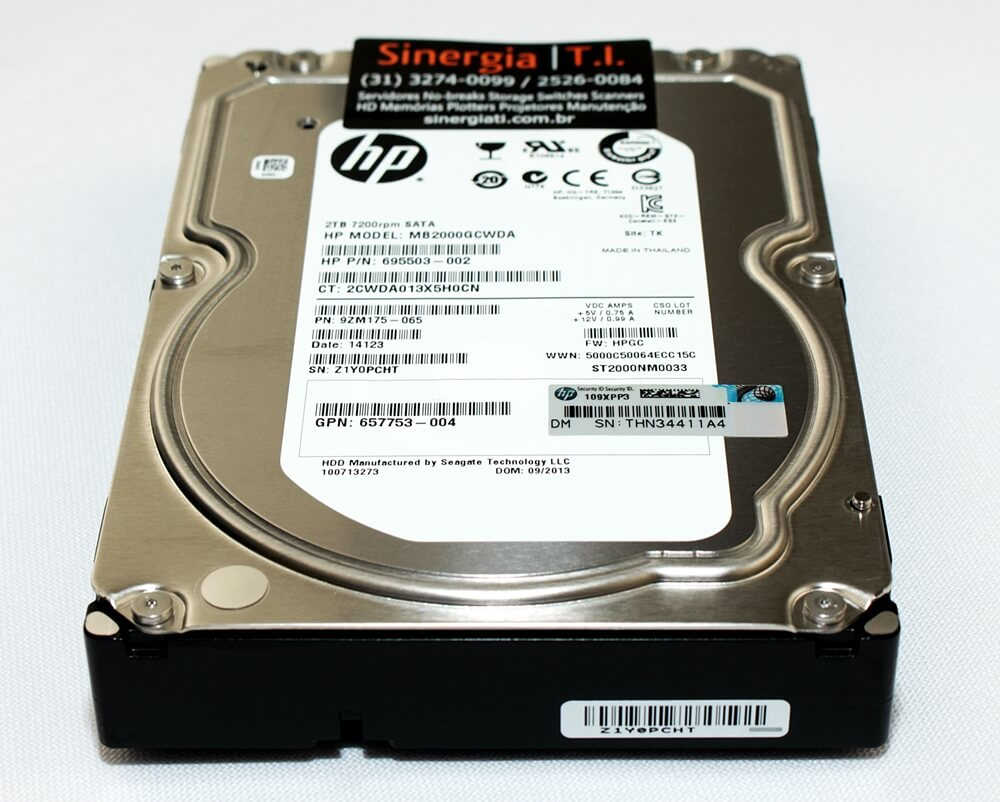 659339-B21 HD HP 2TB SATA 6G 7200 RPM 3,5" Model