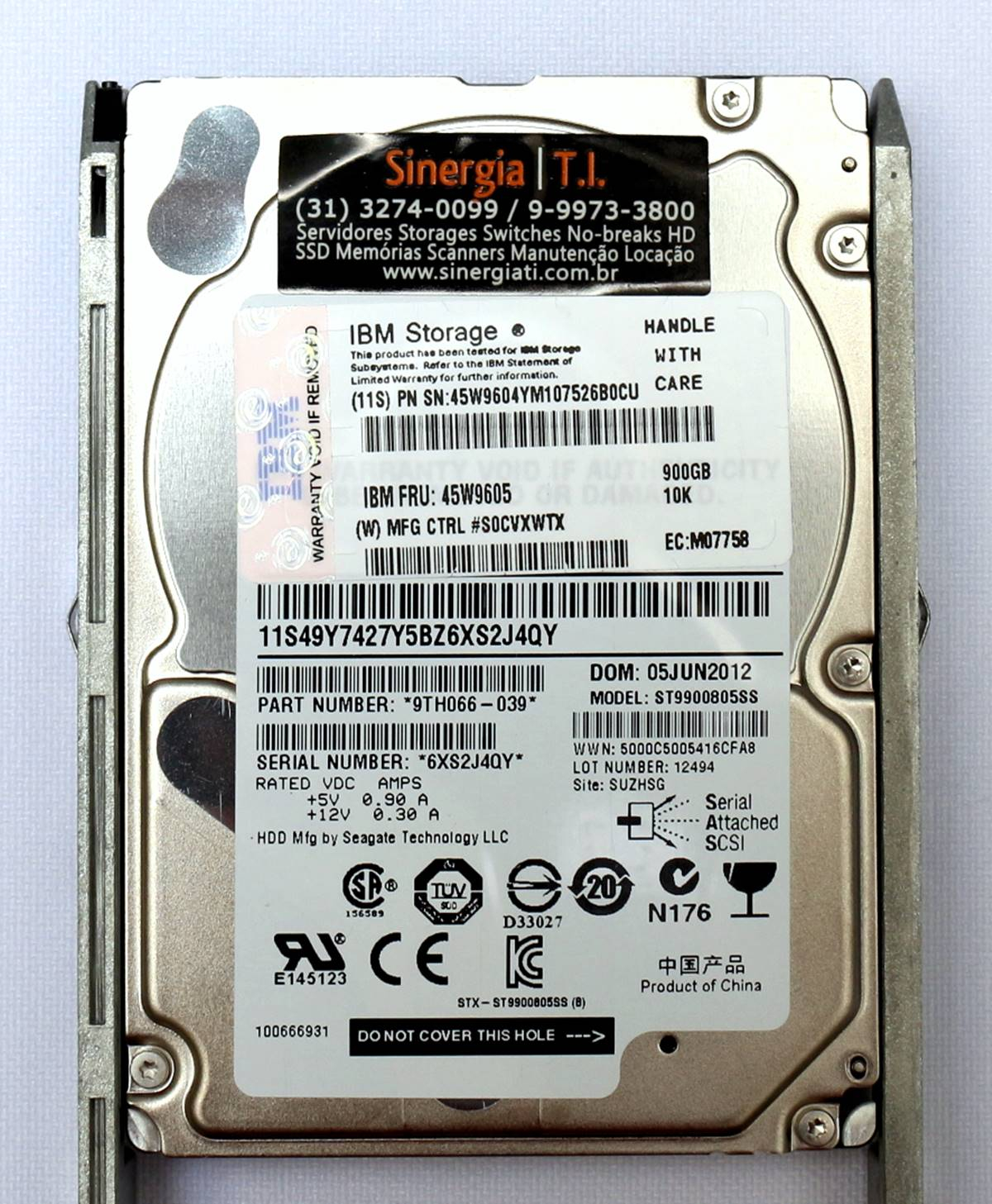 9TH066-039 HD 900GB SAS 12 Gbps 10K RPM SFF 2.5 para Storage IBM