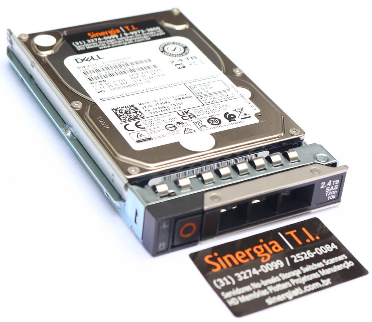 DP/N 0F9NWJ HD Dell 2.4TB SAS 12 Gbps 10K RPM SFF 2,5" para Servidor pronta entrega imediato
