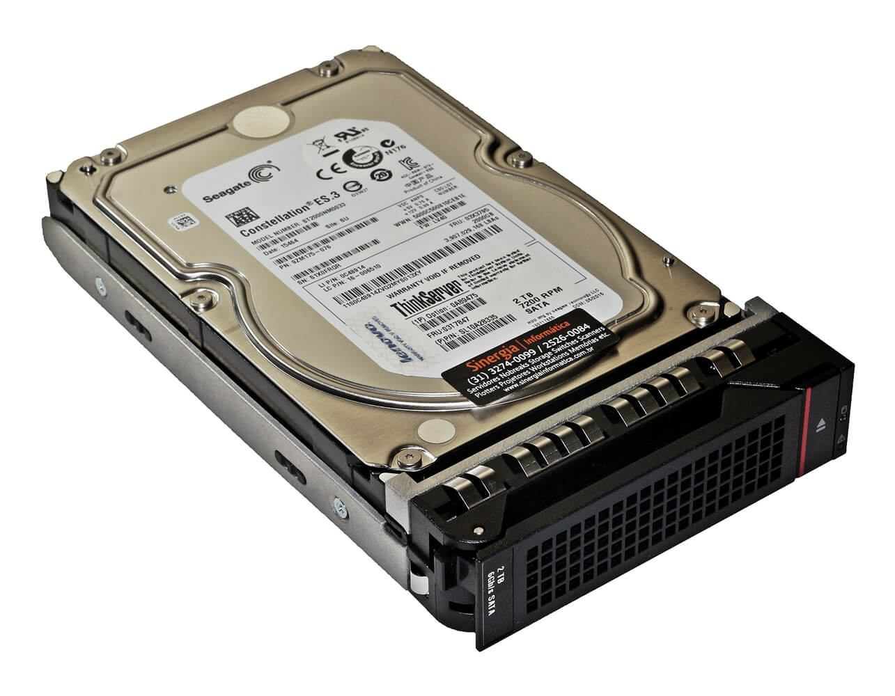 0A89475 HD Lenovo 2TB SATA 6 Gbps 7.2K RPM LFF 3.5" ThinkServer Enterpise Hot Swap RD640 RD540 RD440 RD340 TD340 TS440 Option pronta entrega