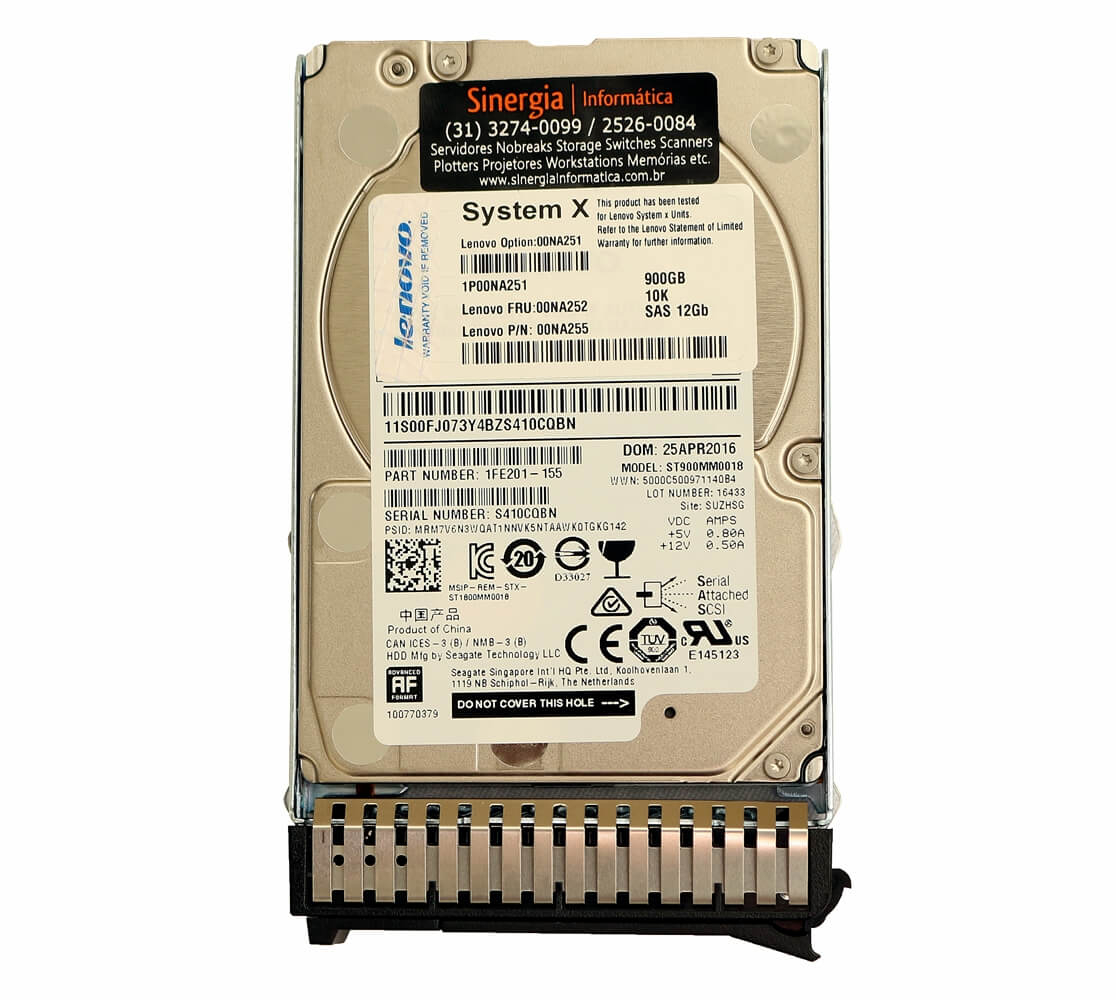 0964852-03 HD Dell 3TB SAS 6 Gbps 7.2K RPM LFF 3,5" para Storage EqualLogic PS6510 pronta entrega