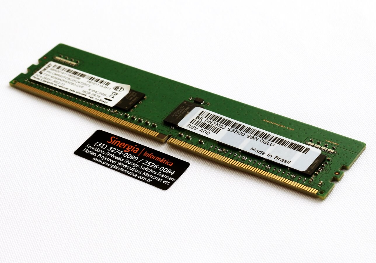 Memória RAM 16GB Dell para Servidor R540 DDR4 PC4 2933 MHz ECC RDIMM 2Rx8 288-pin pronta entrega