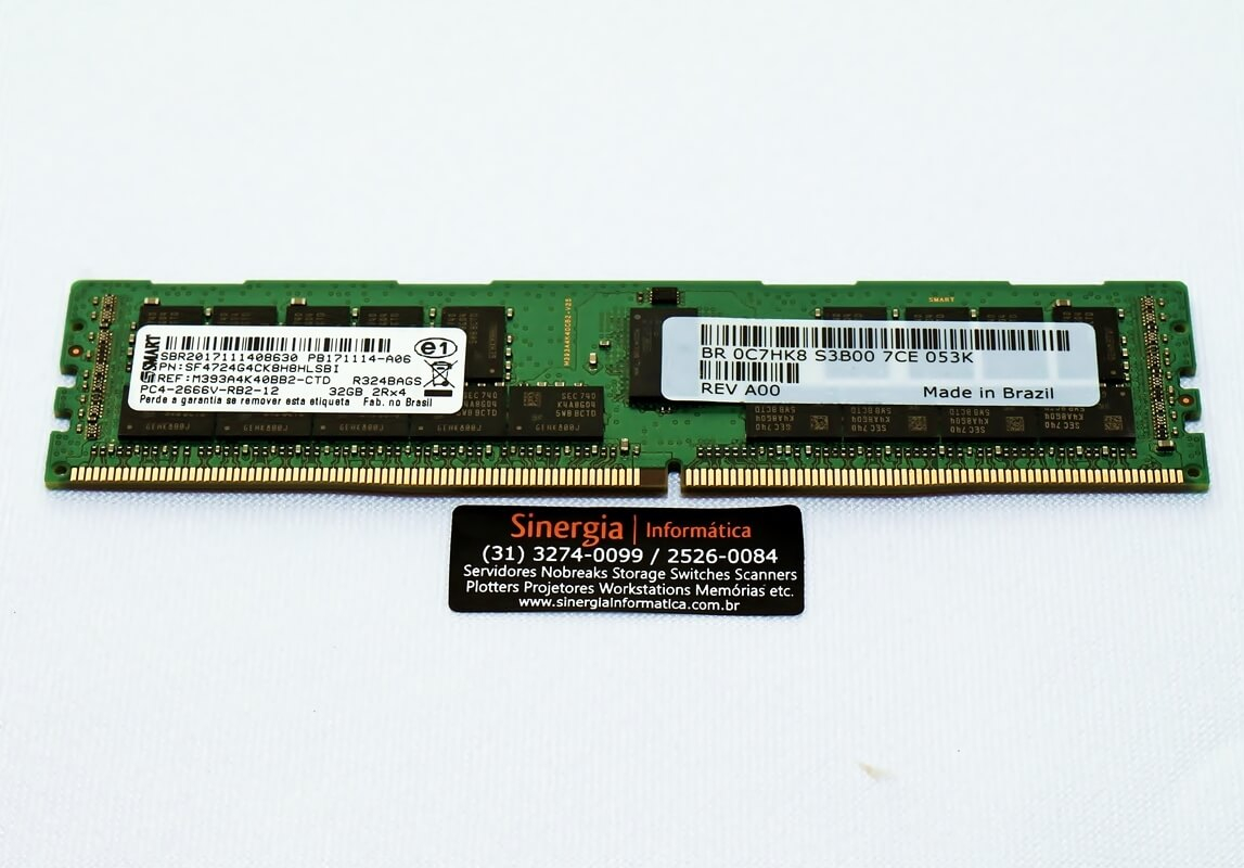 Memória RAM  32GB para Servidor Dell PowerEdge R940 DDR4 PC4-2666V ECC RDIMM 2Rx4 pronta entrega 