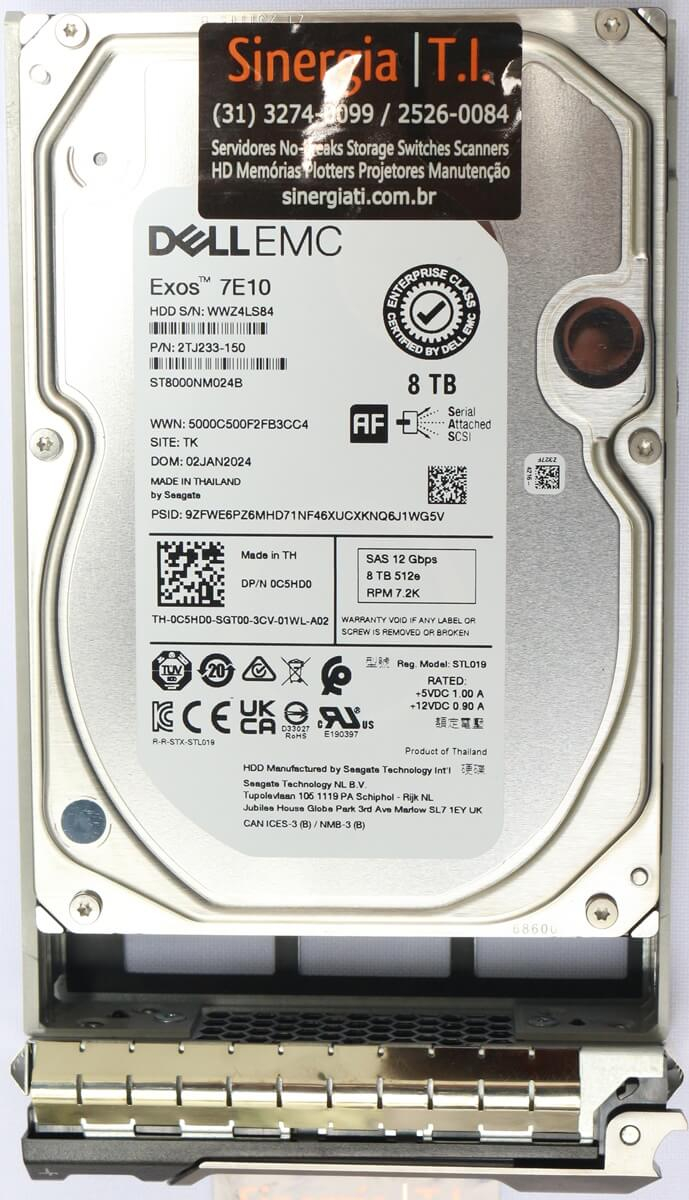 HD Dell 8TB SAS 12 Gbps 400-ATKR Para Servidor R440 R540 HD Dell 8TB SAS 12 Gbps 400-ATKR Para Servidor R440 R540