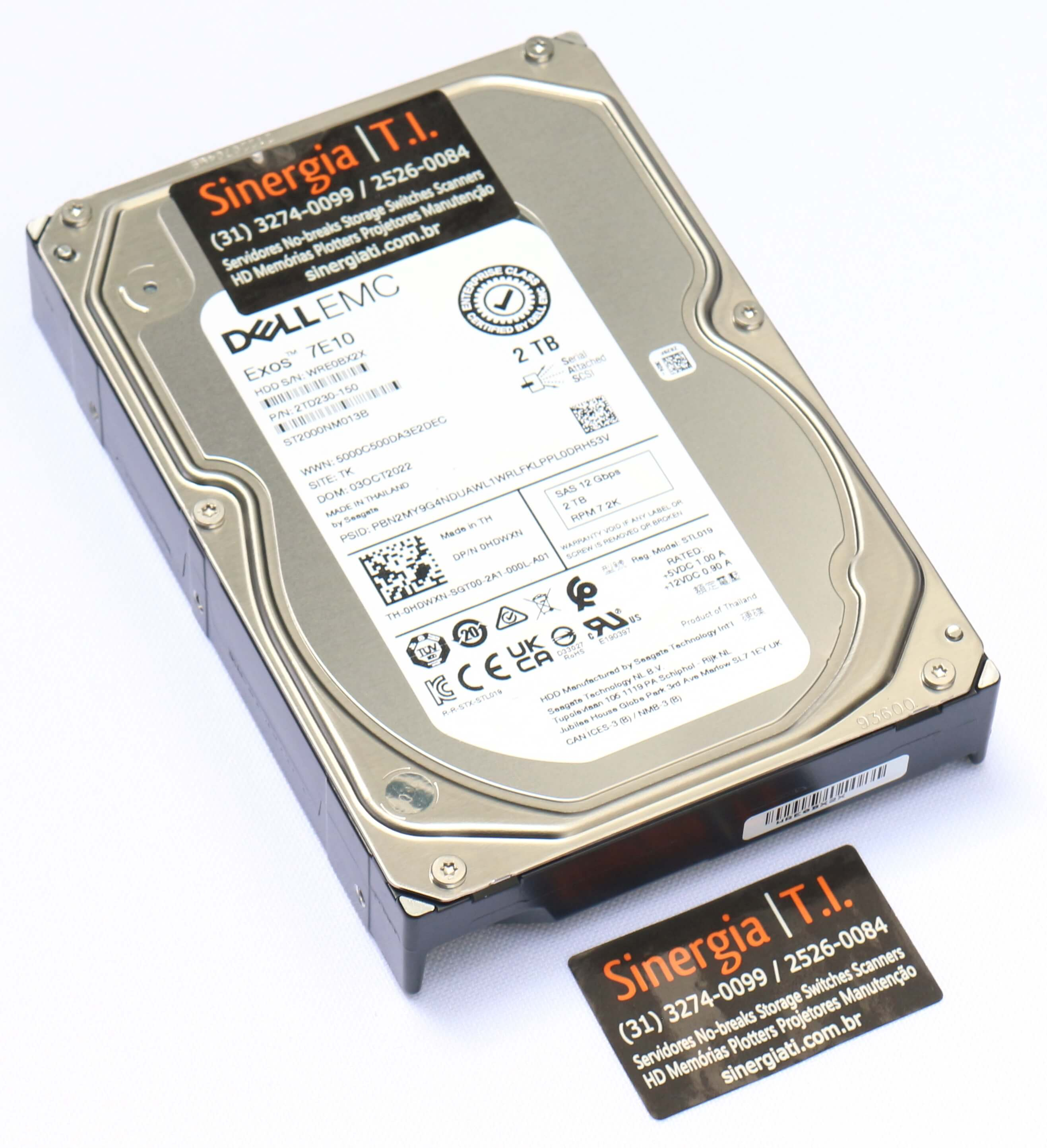 HD 2TB SAS 12Gbps 7.2K RPM para Servidor Dell PowerEdge R240 Preço barato