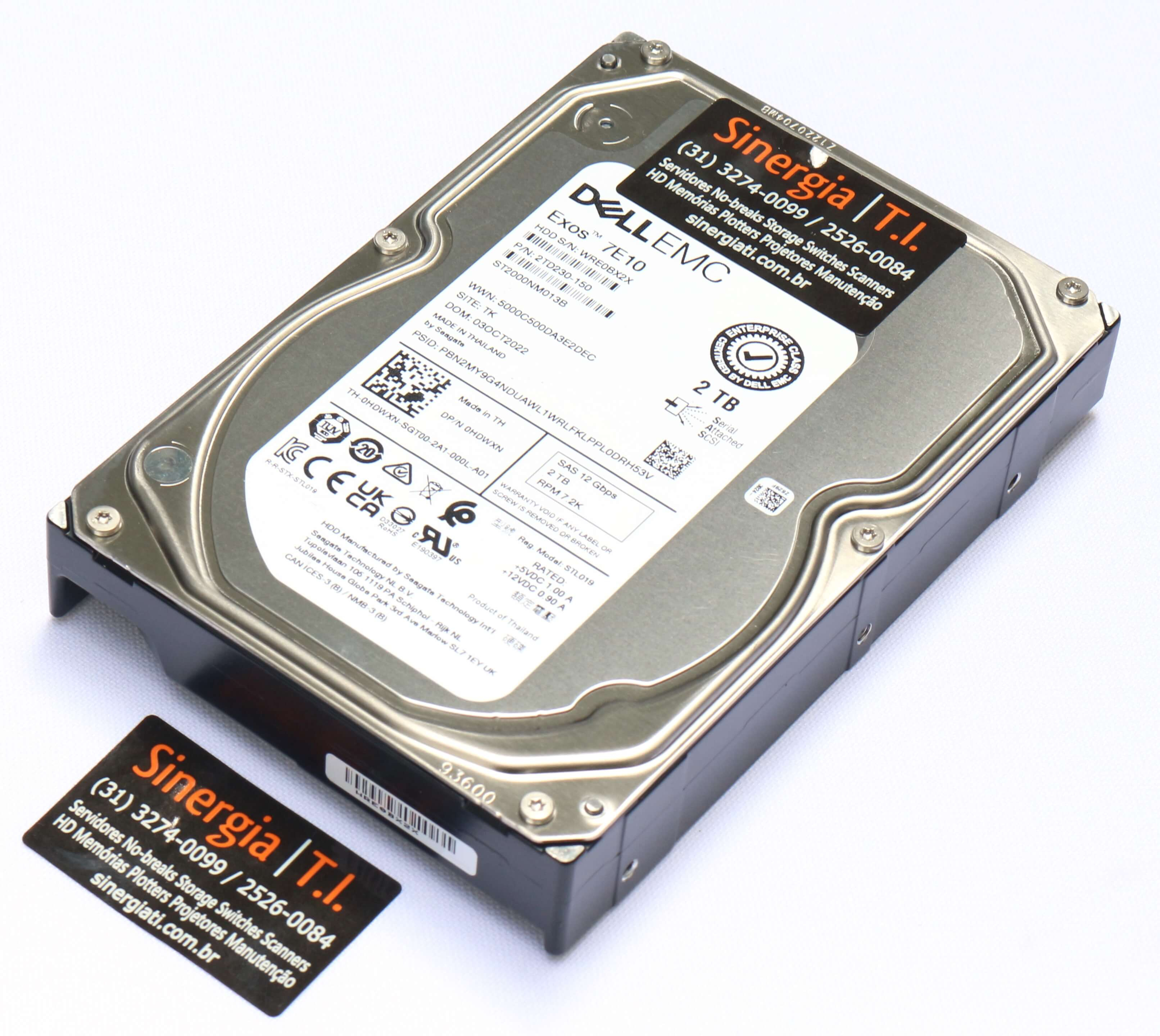HD 2TB SAS 12Gbps 7.2K RPM para Servidor Dell PowerEdge R240 Preço barato