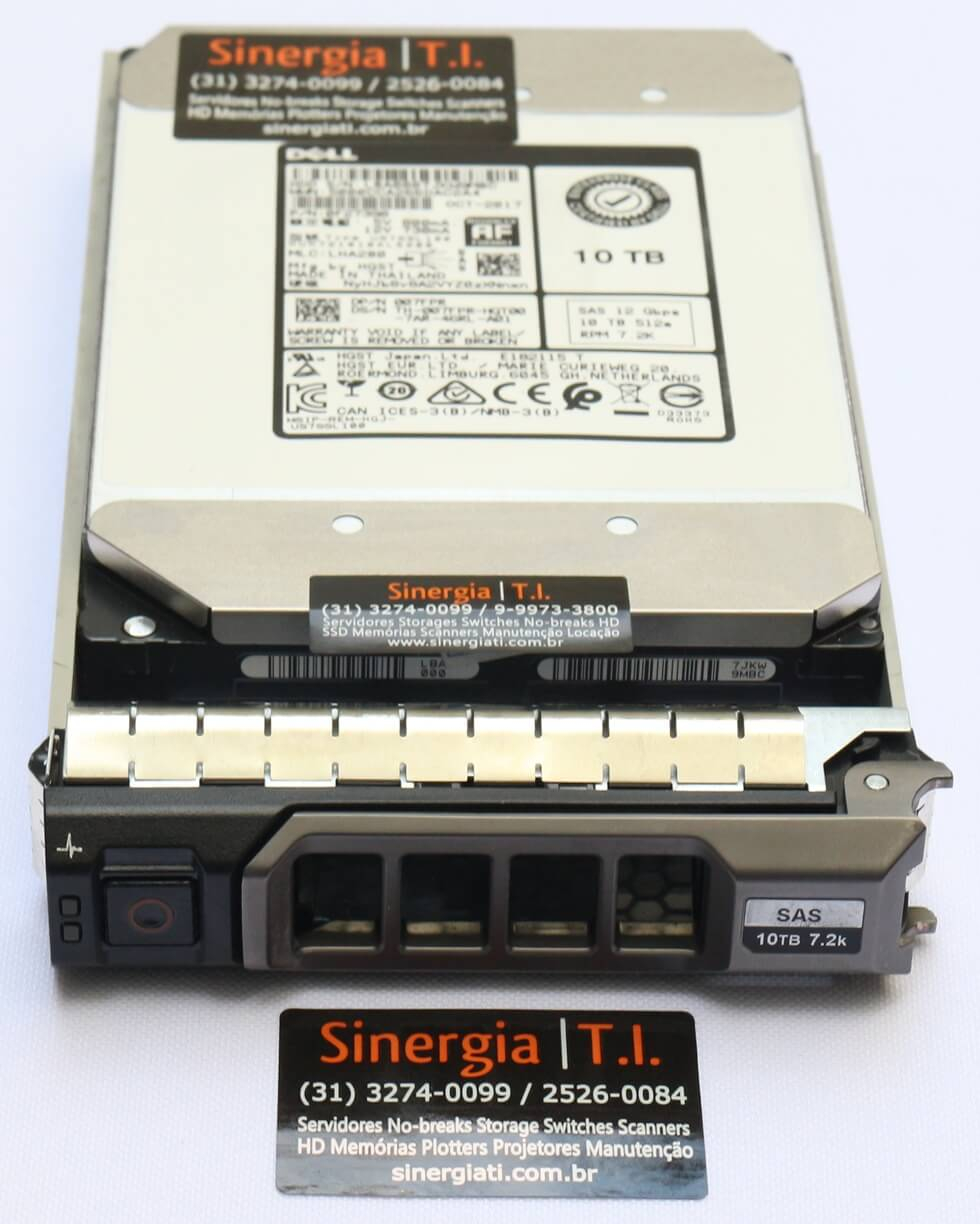 HD 10TB SAS 12Gbps 7.2K 3,5" Servidor Dell PowerEdge T320 em estoque