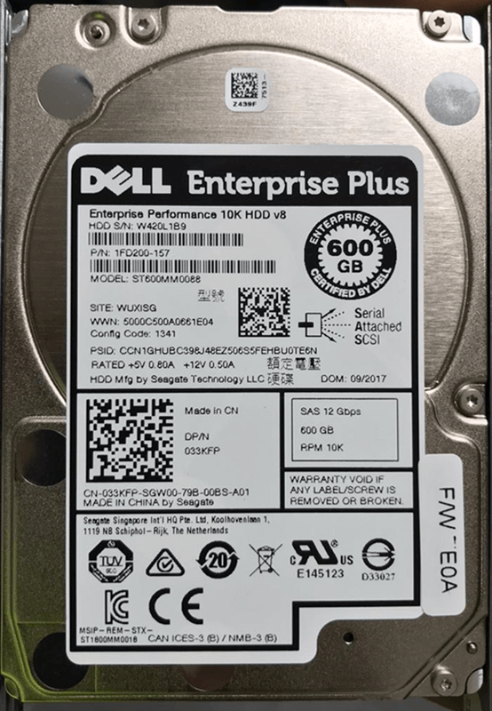 1FD200-157 HD Dell 600GB SAS 6 Gbps 10K RPM SFF para Storage PS6110 e PS4110 2.5" pronta entrega