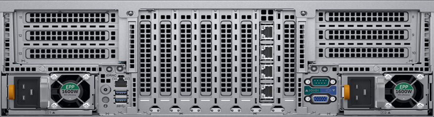 Servidor Dell EMC R940 PowerEdge Xeon foto frontal traseira