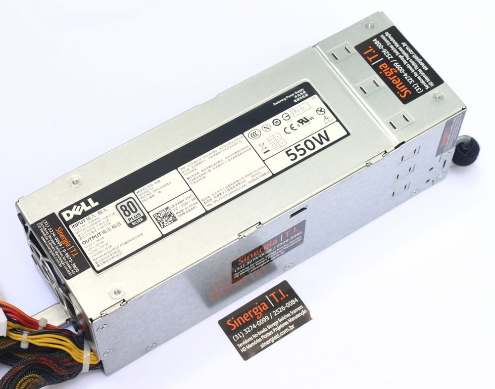 DS550E-S1 Fonte Dell Power Supply 550W 80 Plus Silver Pronta Entrega Envio Imediato